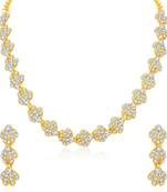 Gold diamond necklace-sets
