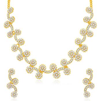 Gold diamond necklace-sets 1