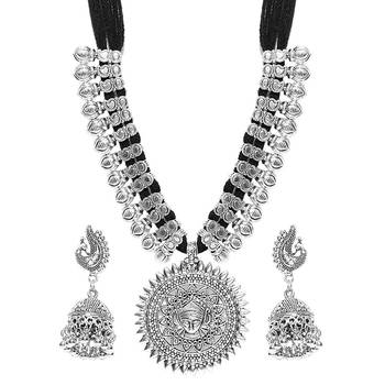 Silver pearl necklace-sets 1