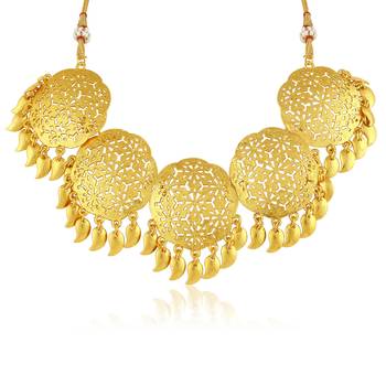 Gold pearl necklace-sets 2