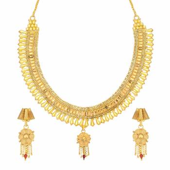 Gold pearl necklace-sets 1