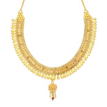 Gold pearl necklace-sets 2