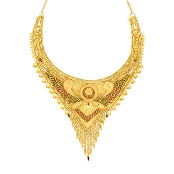 Gold pearl necklace-sets 2