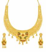 Gold pearl necklace-sets
