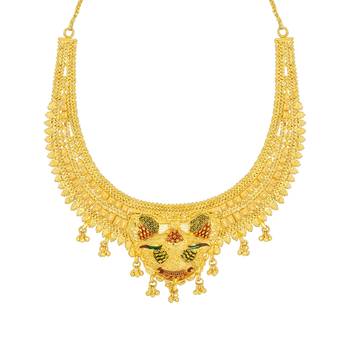 Gold pearl necklace-sets 2