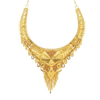 Gold pearl necklace-sets 2