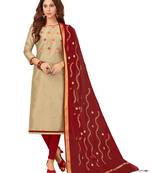 Grey Embroidered Cotton Salwar