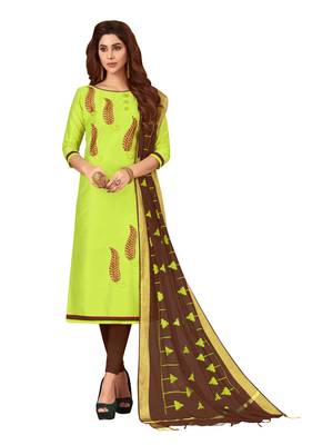 Green Embroidered Cotton Salwar 1