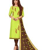 Green Embroidered Cotton Salwar