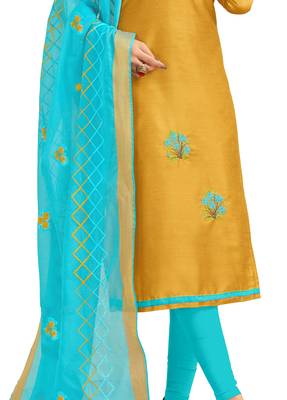 Yellow Embroidered Cotton Salwar 3