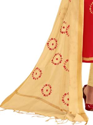 Red Embroidered Cotton Salwar 4