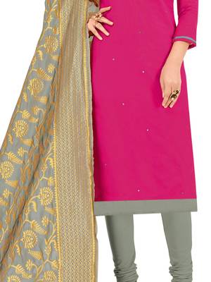 Pink Embroidered Cotton Salwar 4