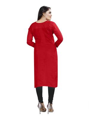 Red Embroidered Cotton Salwar 3