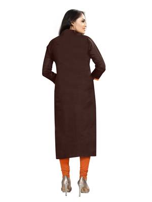 Brown Embroidered Cotton Salwar 3