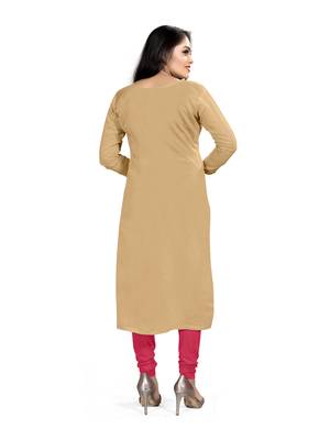Beige Embroidered Cotton Salwar 3