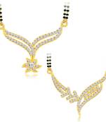 Gold diamond mangalsutra