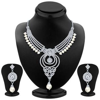 White diamond necklace-sets 1