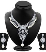 White diamond necklace-sets