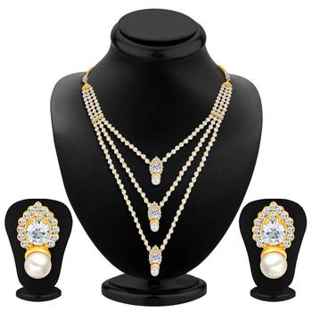 Gold diamond necklace-sets 1