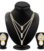 Gold diamond necklace-sets