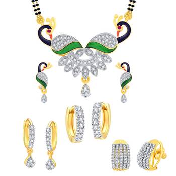 Multicolor diamond mangalsutra 1