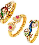 Multicolor pearl bangles-and-bracelets