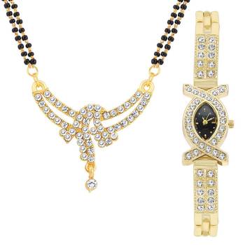 Gold diamond mangalsutra 1