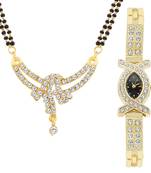 Gold diamond mangalsutra