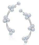 White diamond ear-cuffs