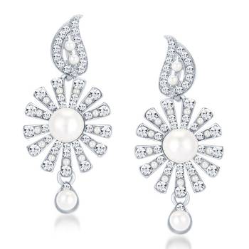 White diamond earrings 1