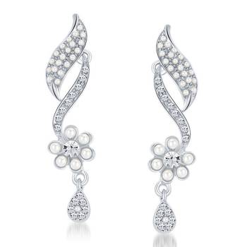 White diamond earrings 1