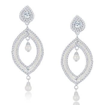 White diamond earrings 1