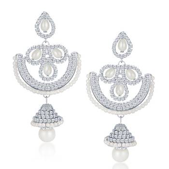 White diamond earrings 1