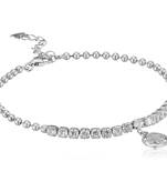 Silver cubic zirconia bracelets