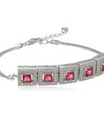 Red cubic zirconia bracelets