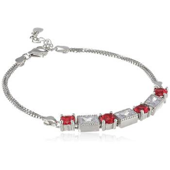 Red cubic zirconia bracelets 1