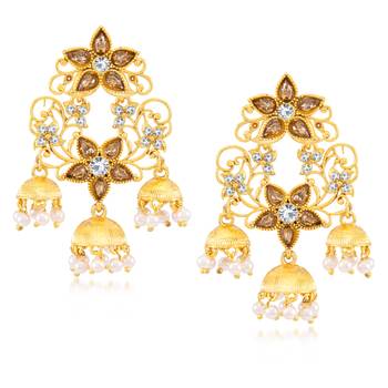 Gold diamond earrings 1
