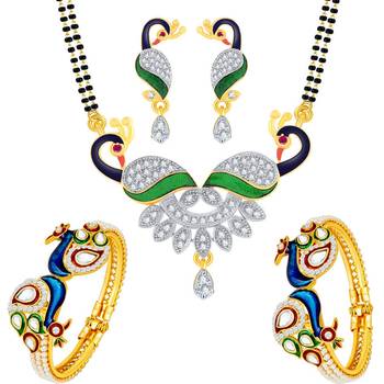 Gold diamond necklace-sets 1