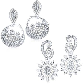 White diamond earrings 1