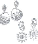 White diamond earrings