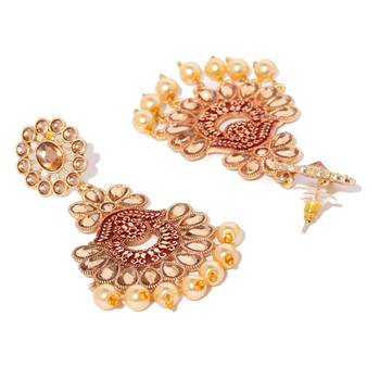 Gold diamond earrings 2