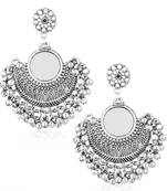 White pearl earrings