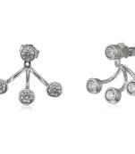 Silver cubic zirconia earrings