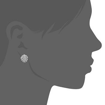 Silver cubic zirconia earrings 2