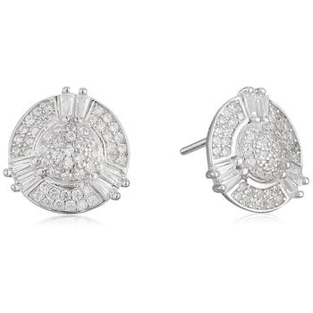 Silver cubic zirconia earrings 1