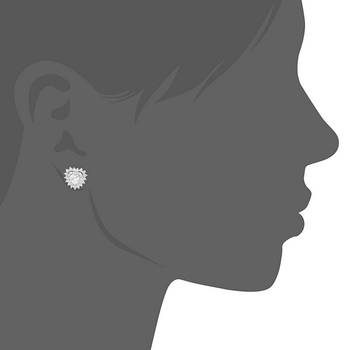 Silver cubic zirconia earrings 2