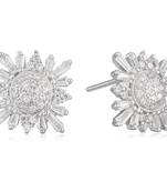 Silver pearl earrings