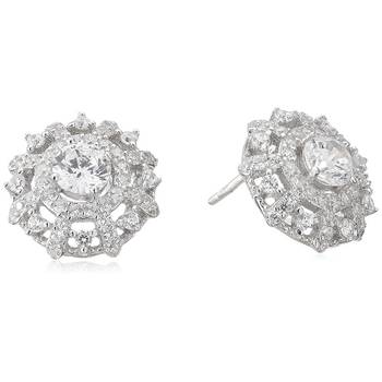 Silver cubic zirconia earrings 1