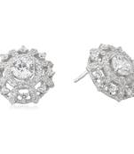 Silver cubic zirconia earrings