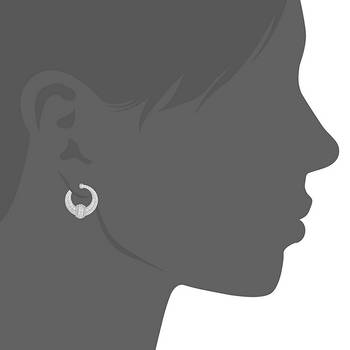 Silver cubic zirconia earrings 2